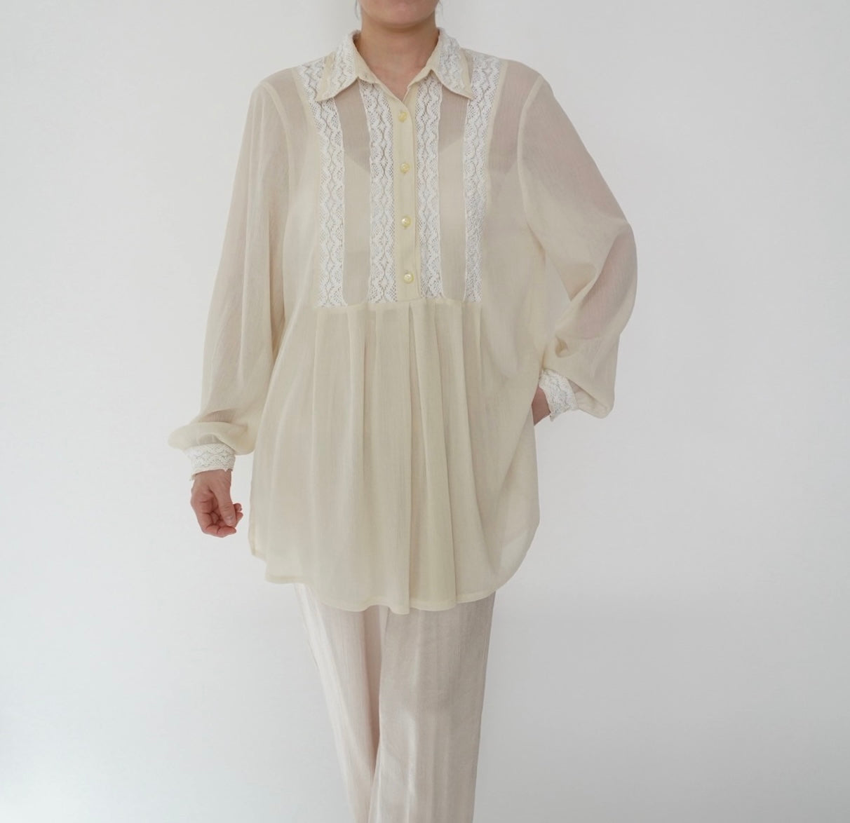 90s EURO Lace Design Tunic