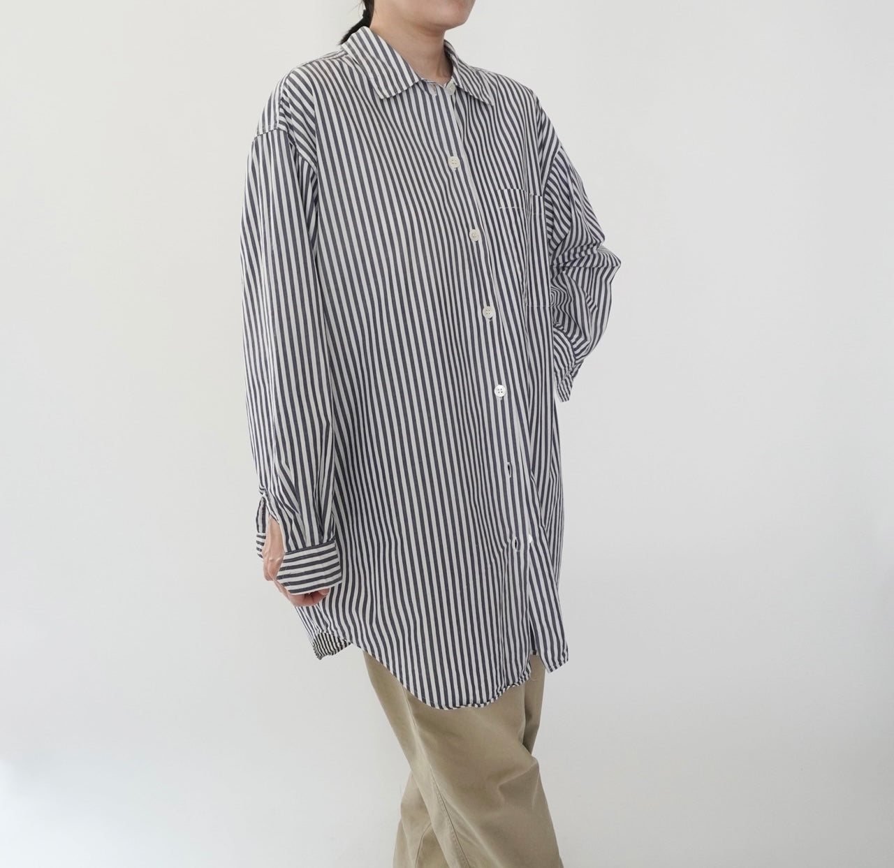90s "GAP" Striped Long Cotton Shirt