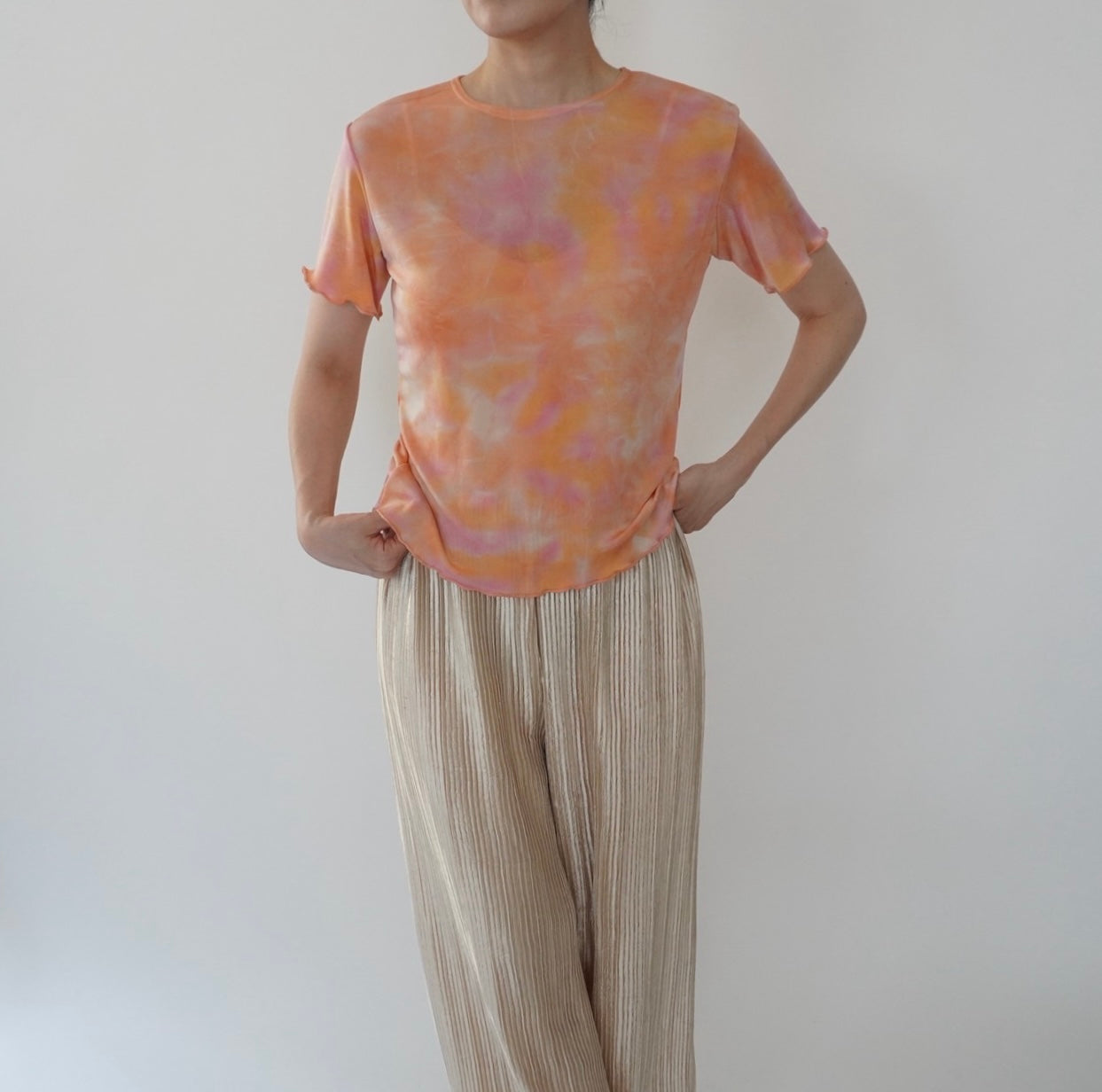 90s Tie Dye Top Made in Italy Dead Stock