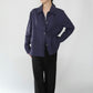 90s Navy Linen Jacket