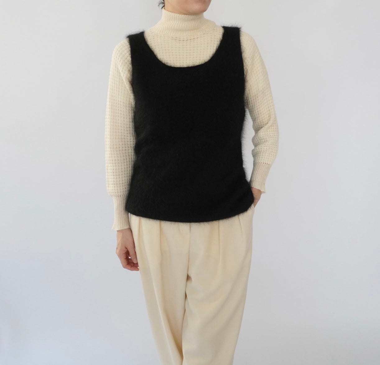 90s Angora Sleeveless Knit Top
