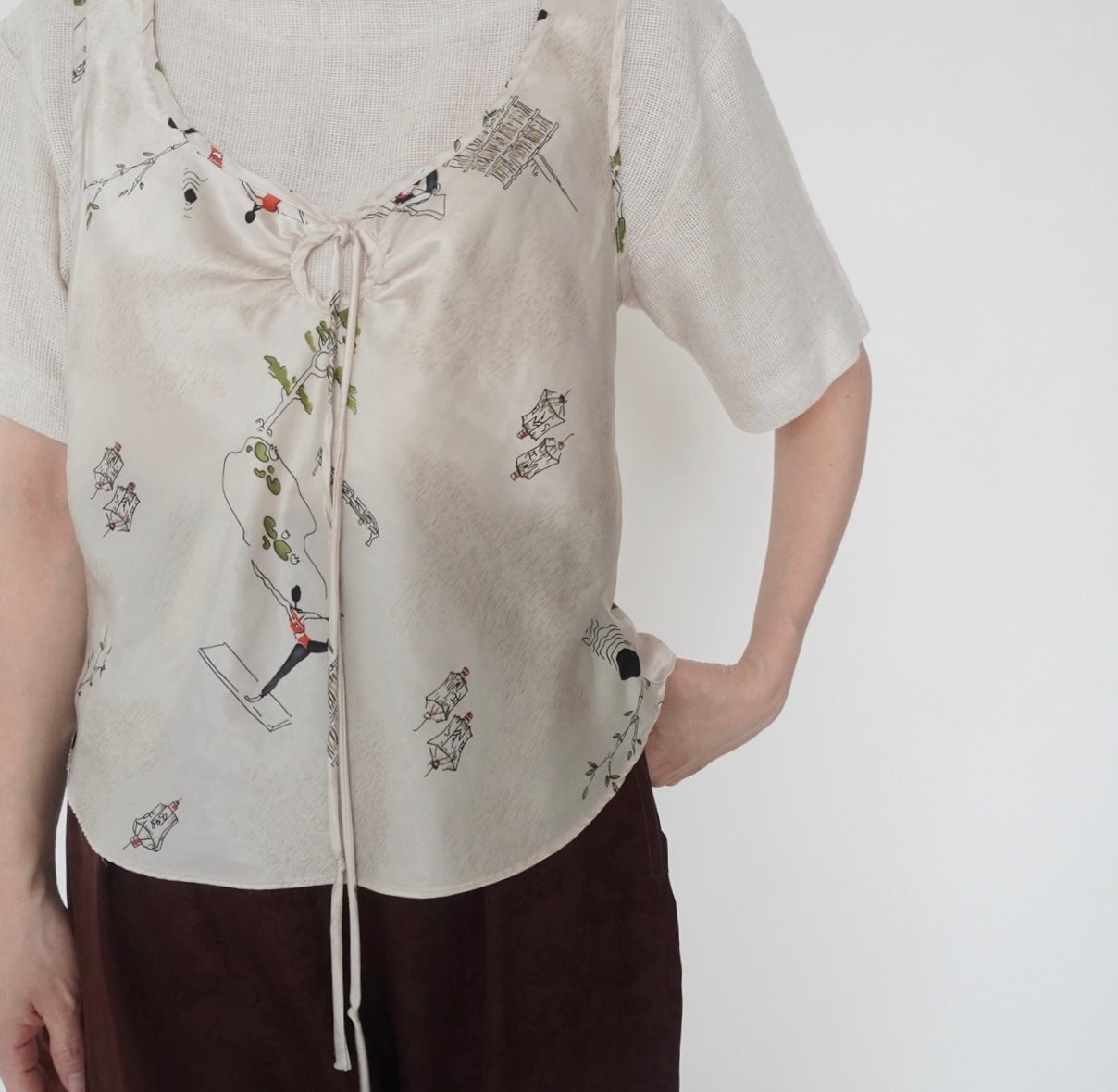 80s Printed Camisole Top