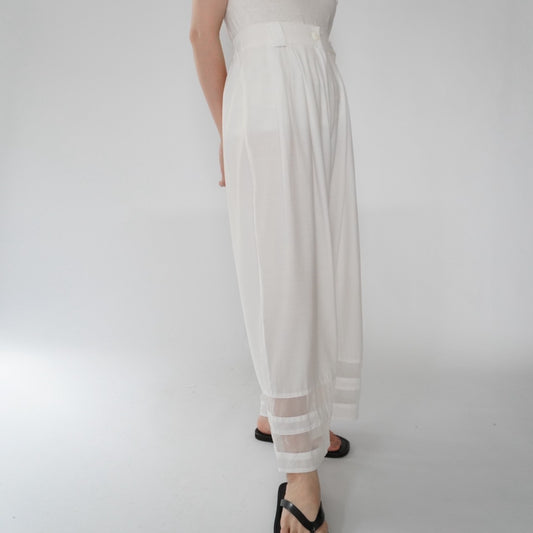 90s Design Wide Pants Made in France