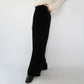 90s Velour High Waist Wide Pants