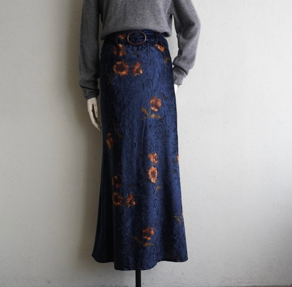 90s Printed Velor Skirt Made in Italy