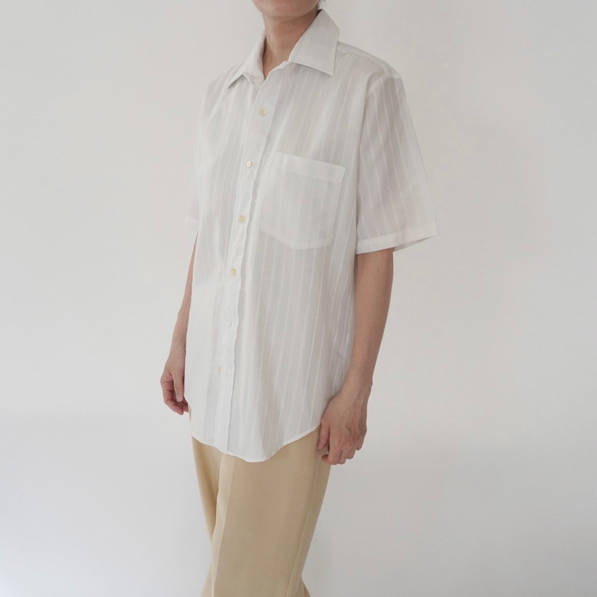 70s White Shirt Made in USA