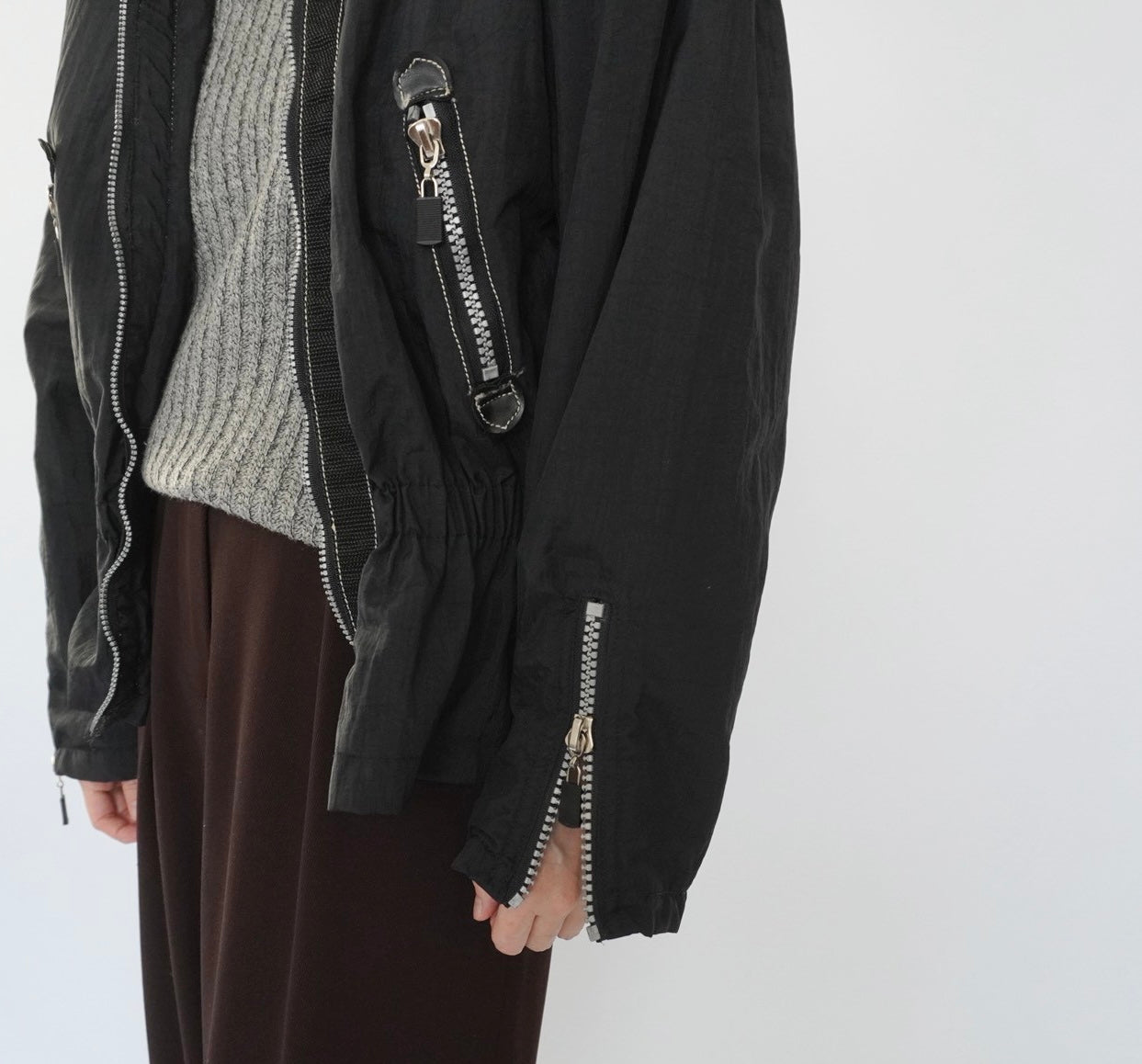 90s "Brandon Thomas" Black Design Jacket