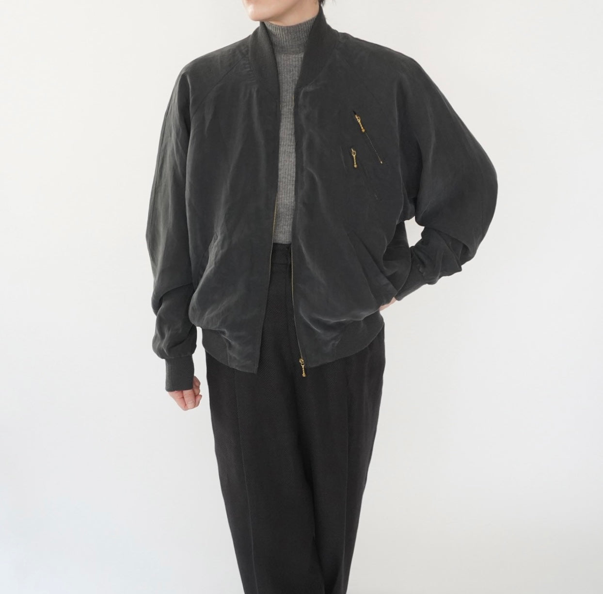90s EURO Silk Design Light Jacket