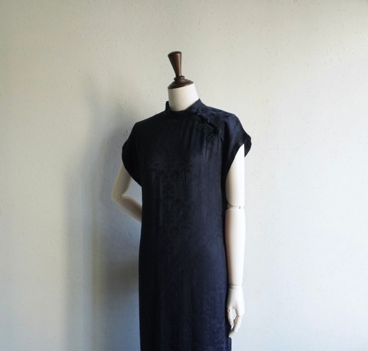 90s Rayon Asian Design Dress Made in USA