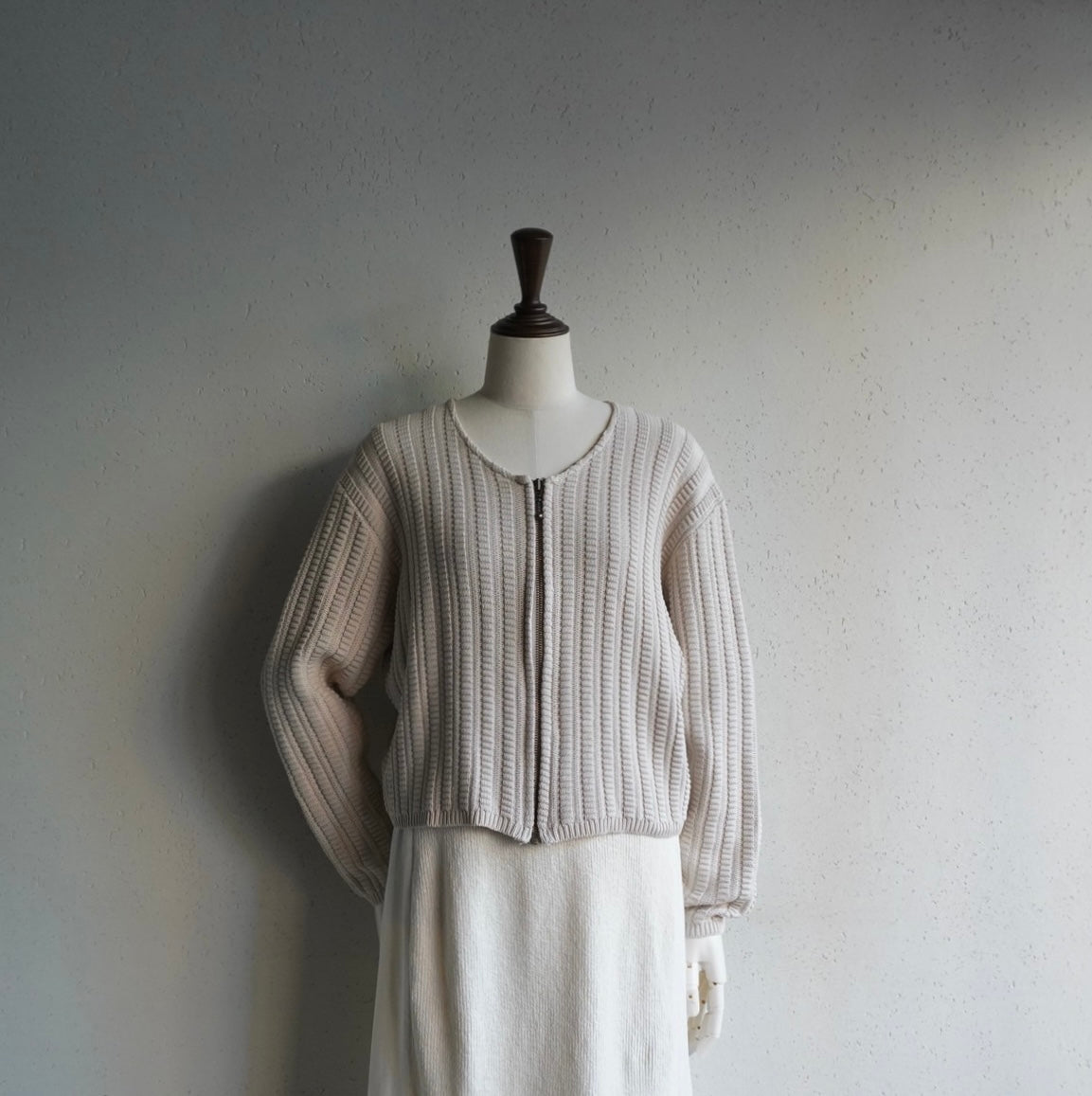90s Zipped Cotton Top Made in Canada