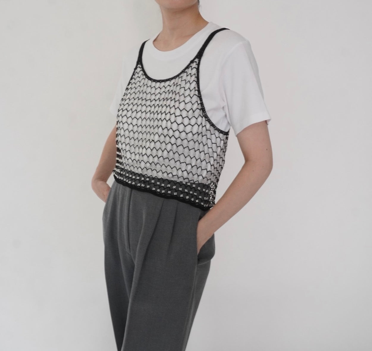 90s Beads Design Camisole Top