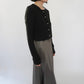 90s Black Cropped Cardigan
