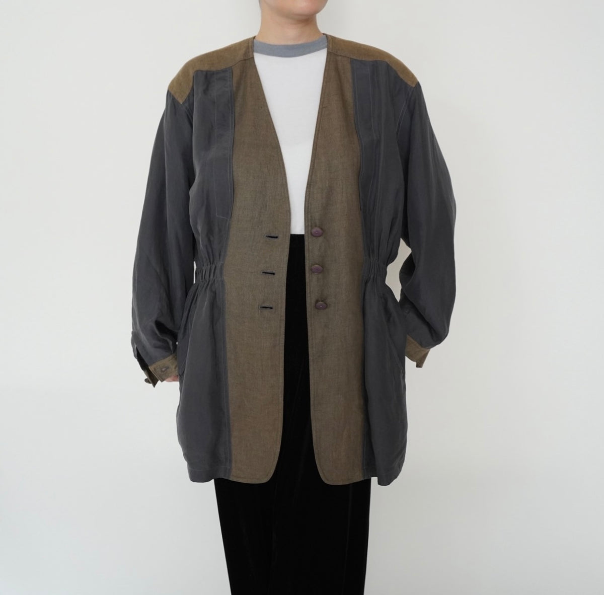 90s EURO Silk Linen Jacket
