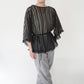 90s Sheer Lace Design Blouse