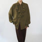 90s Ruffle Design Silk Shirt