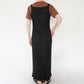 90s Lace Design Black Dress Made in USA