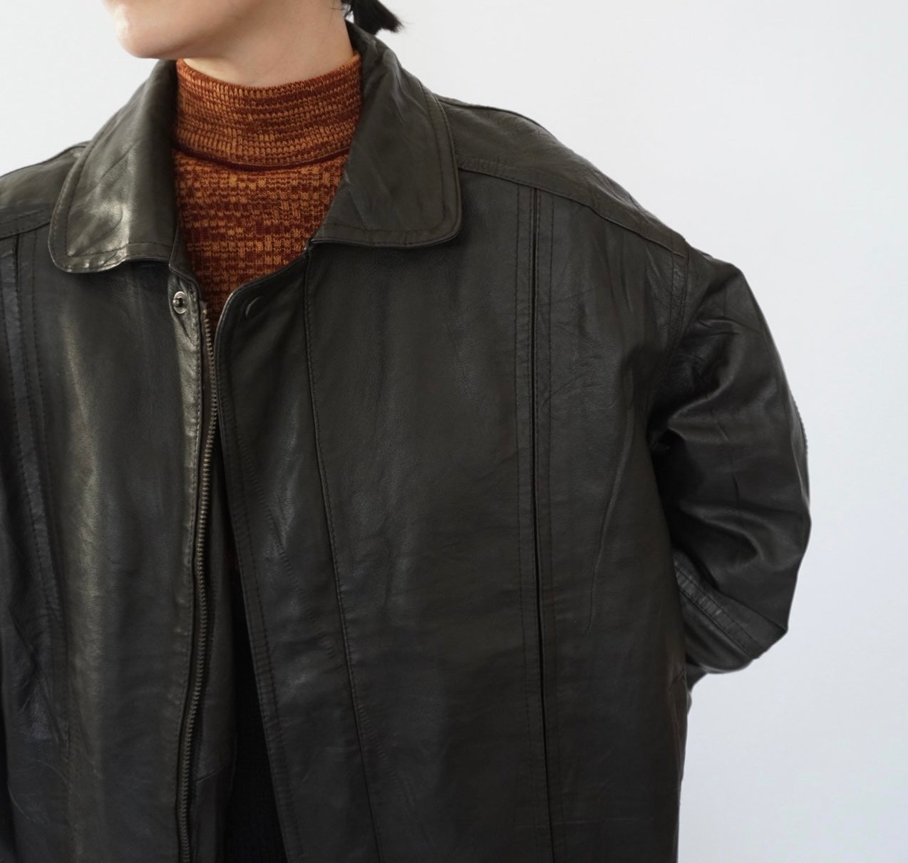 90s Leather Jacket Made in France