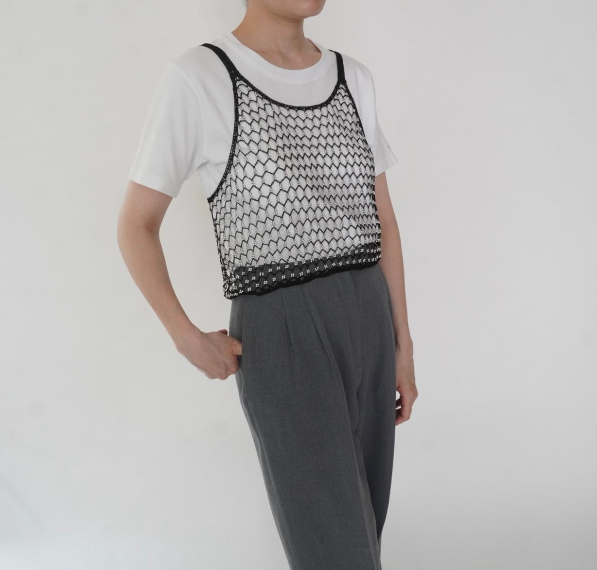 90s Beads Design Camisole Top
