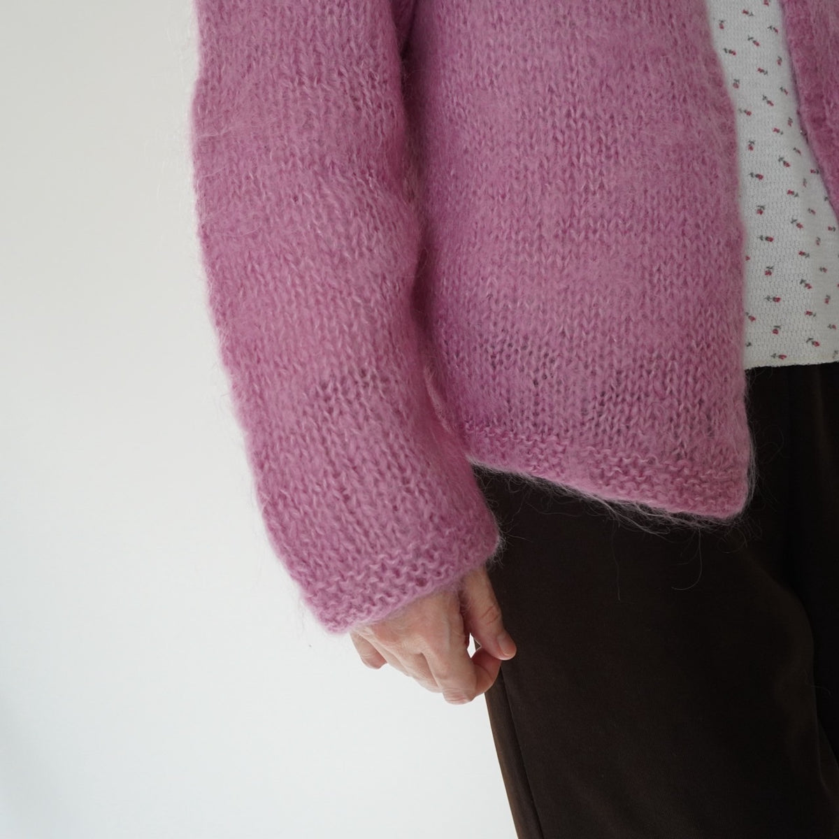 80s Pink Knit Cardigan