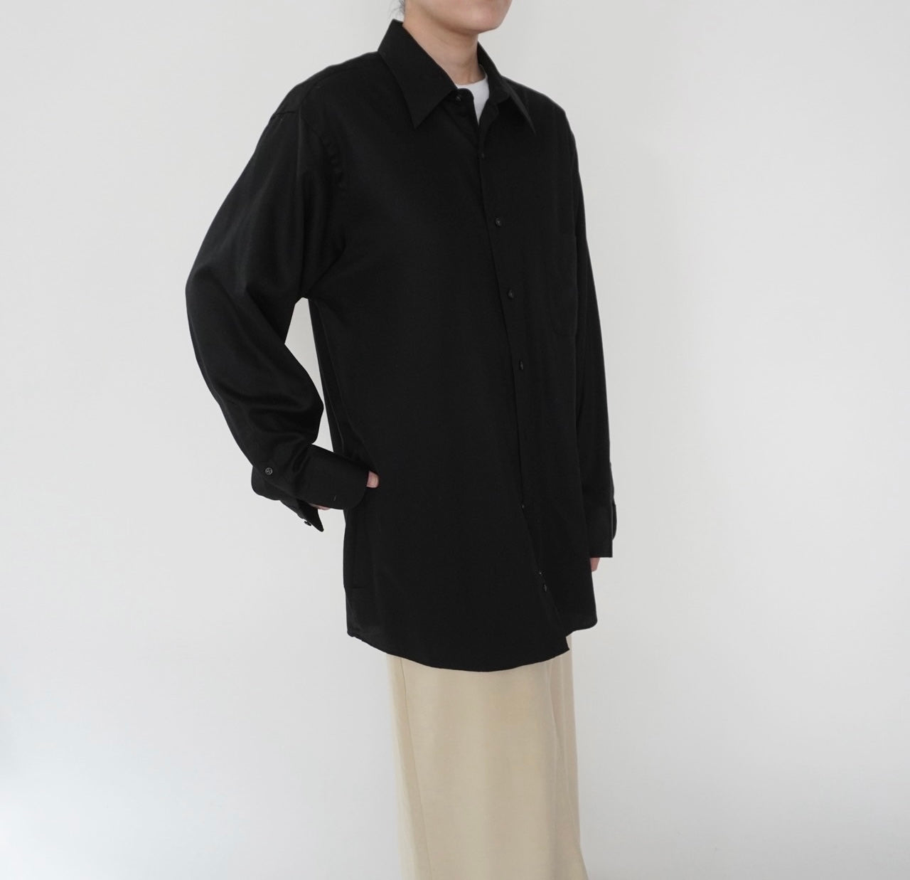 "Geoffrey Beene" Black Shirt
