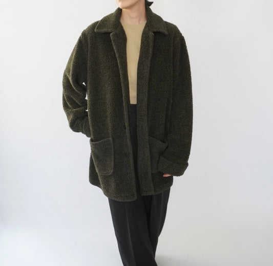 90s Fleece Shirt Jacket Made in USA