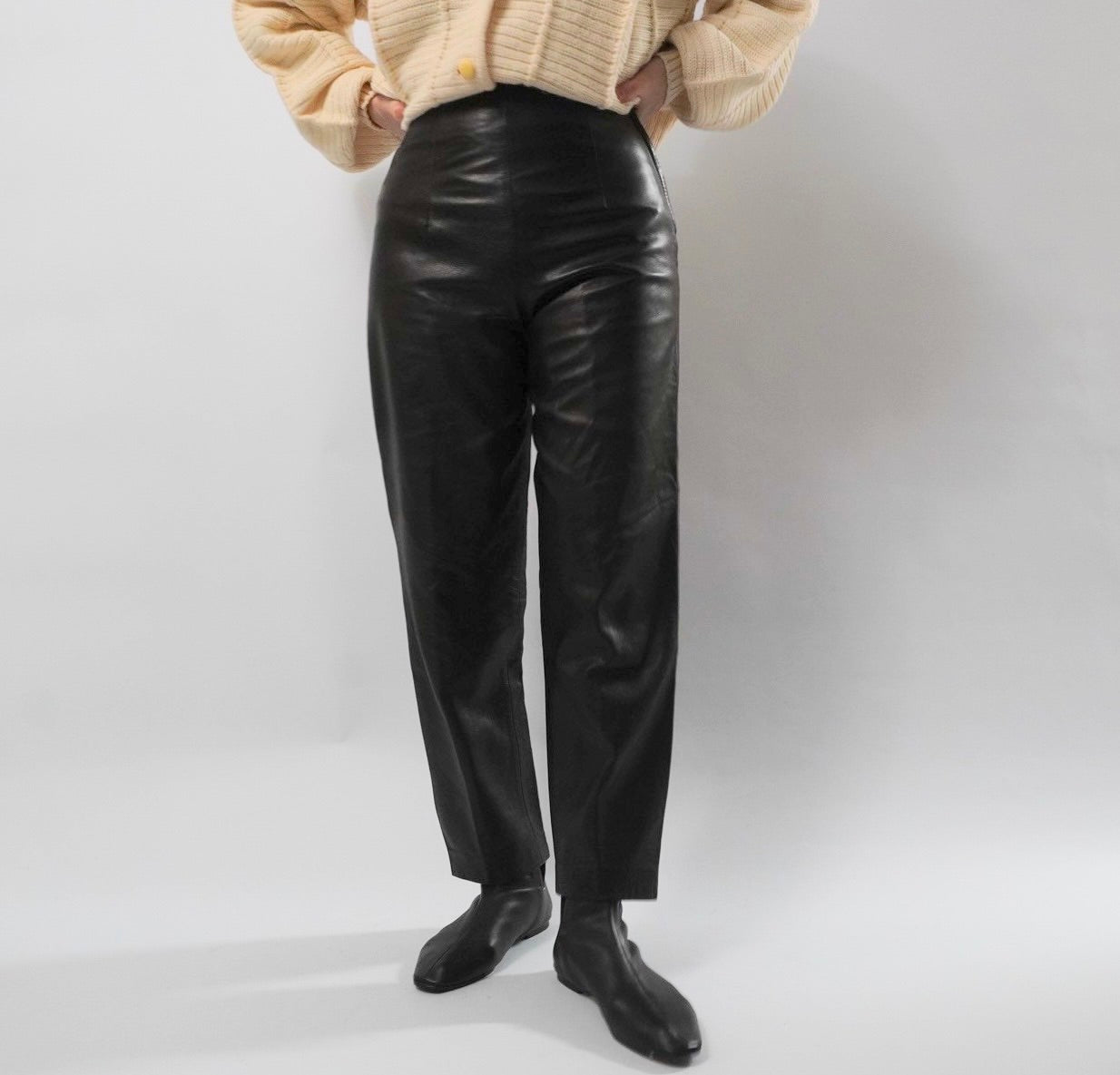 90s Black Leather Pants