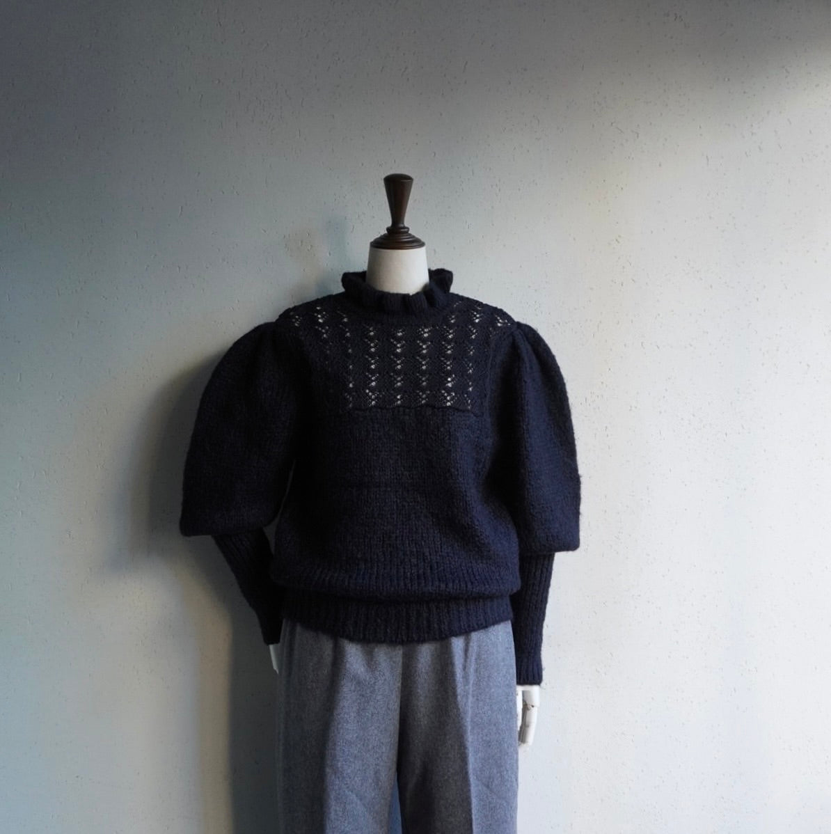 90s Black Crochet Knit