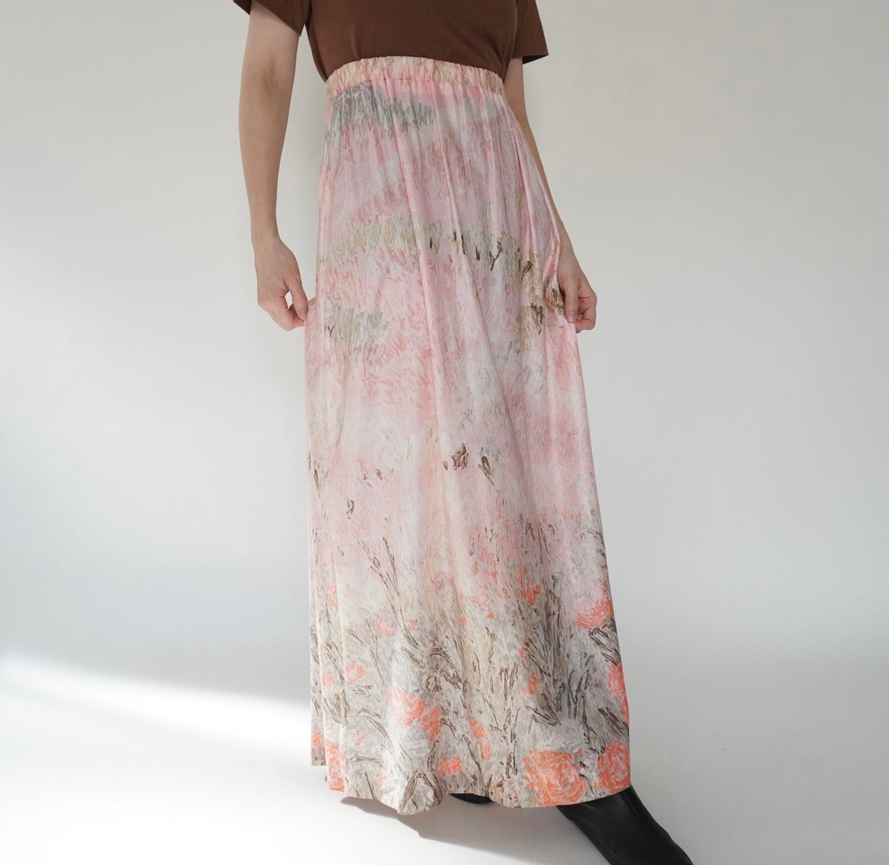 70s Printed Maxi Skirt
