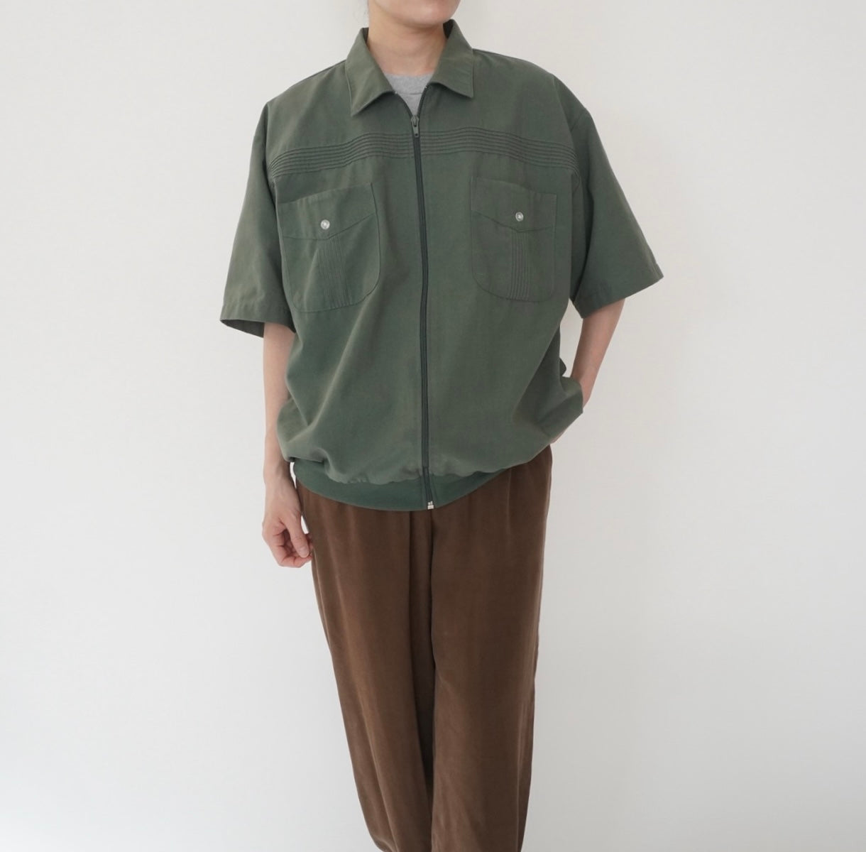 90s Khaki Design Shirt, Jacket