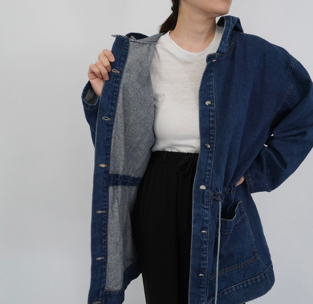 90s Hooded Denim Jacket