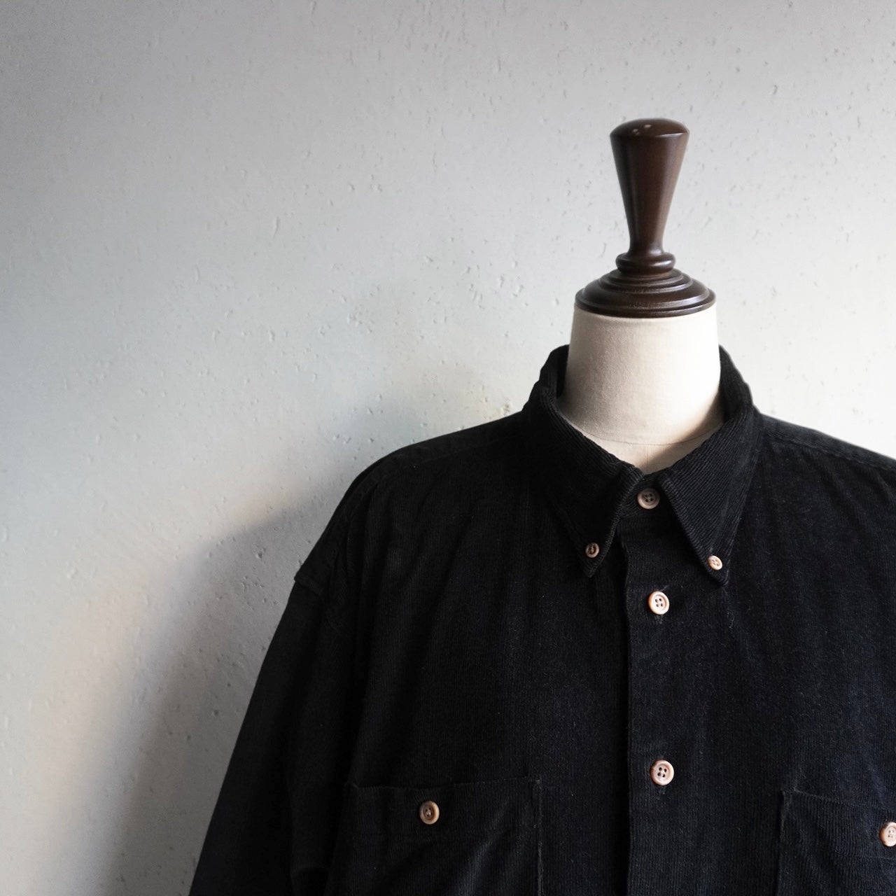 90s Black Corduroy Shirt