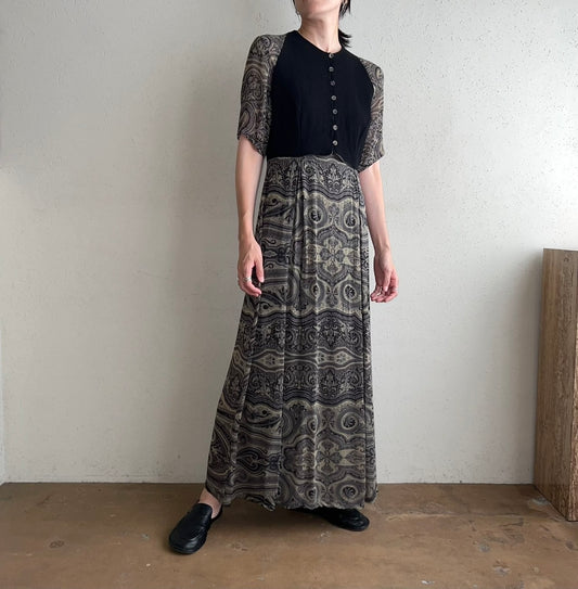 90s Rayon Dress Made in Italy