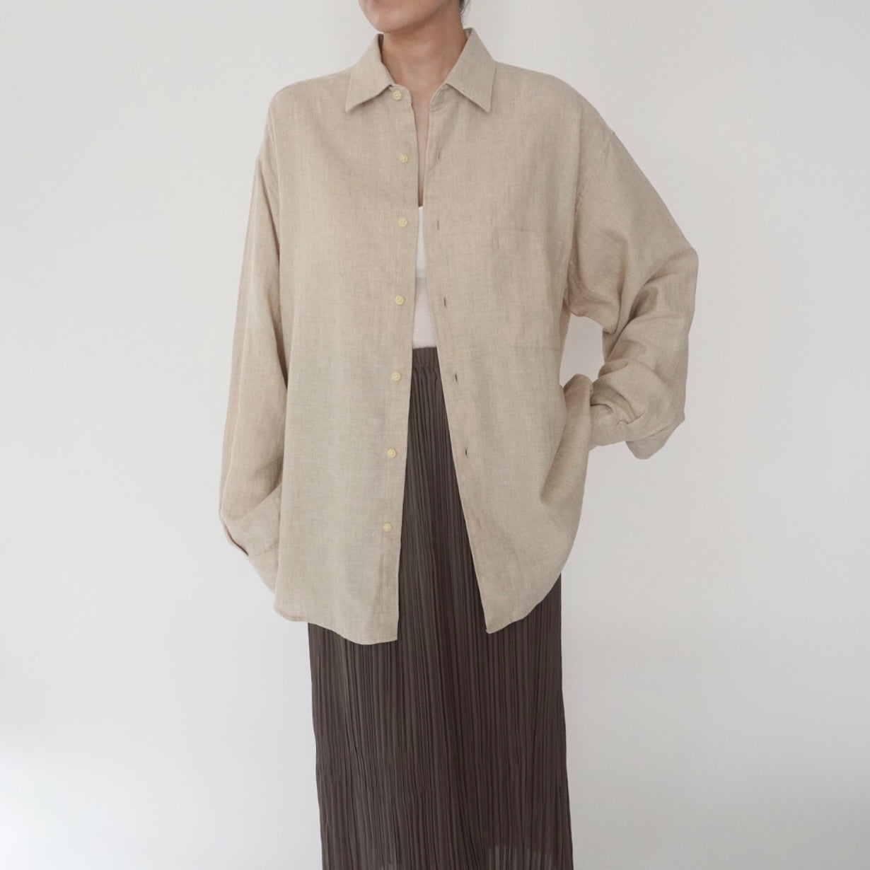 90s Cotton×Linen Shirt