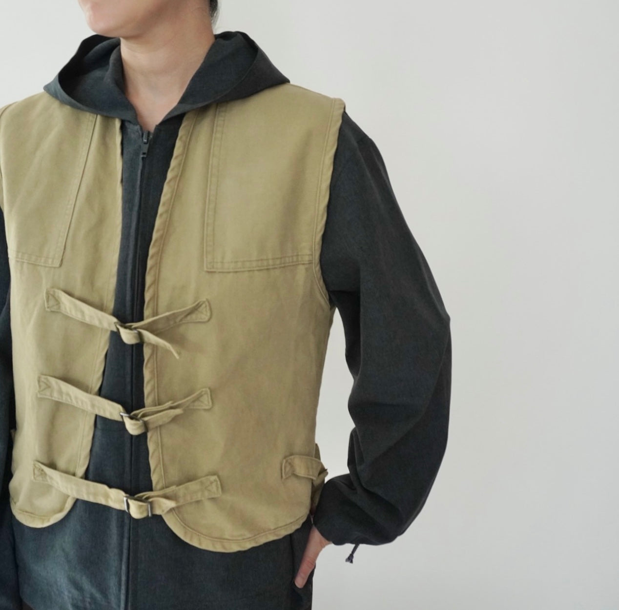 70s Belt Design Vest Made in USA