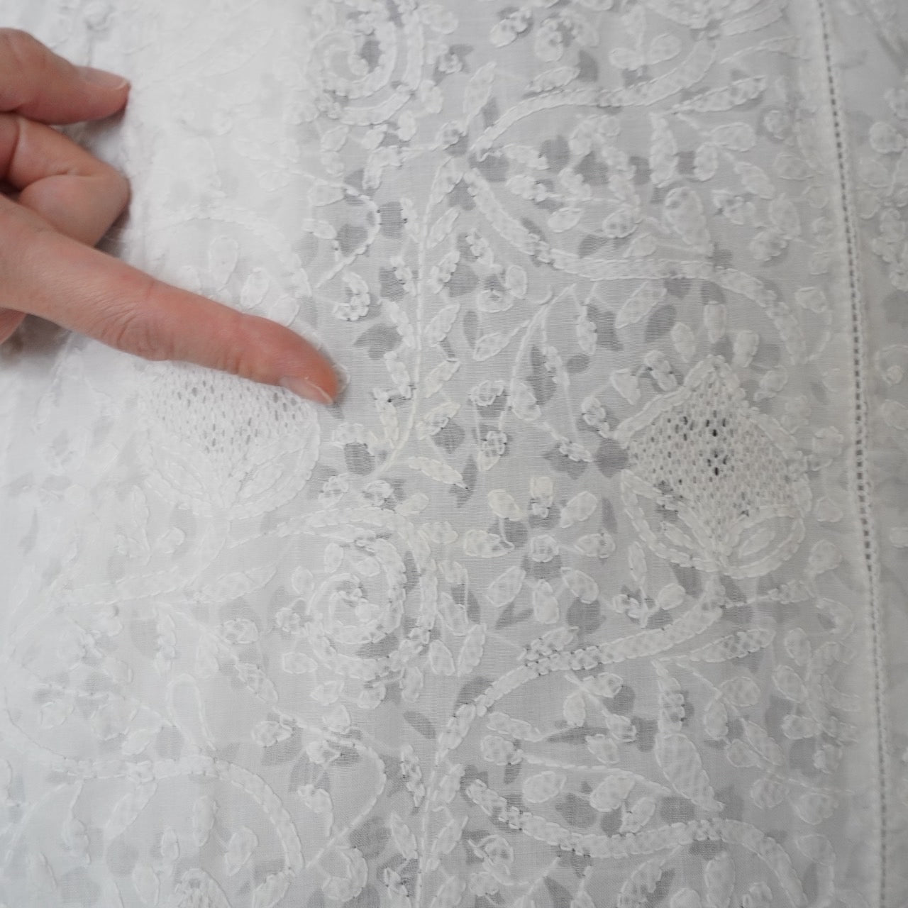 80s Embroidery Dress