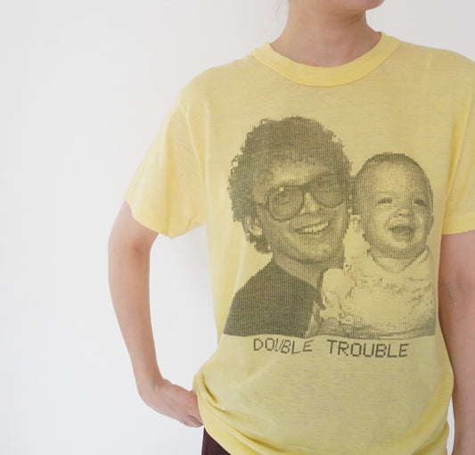 80s Photo Printed T-shirt Made in USA