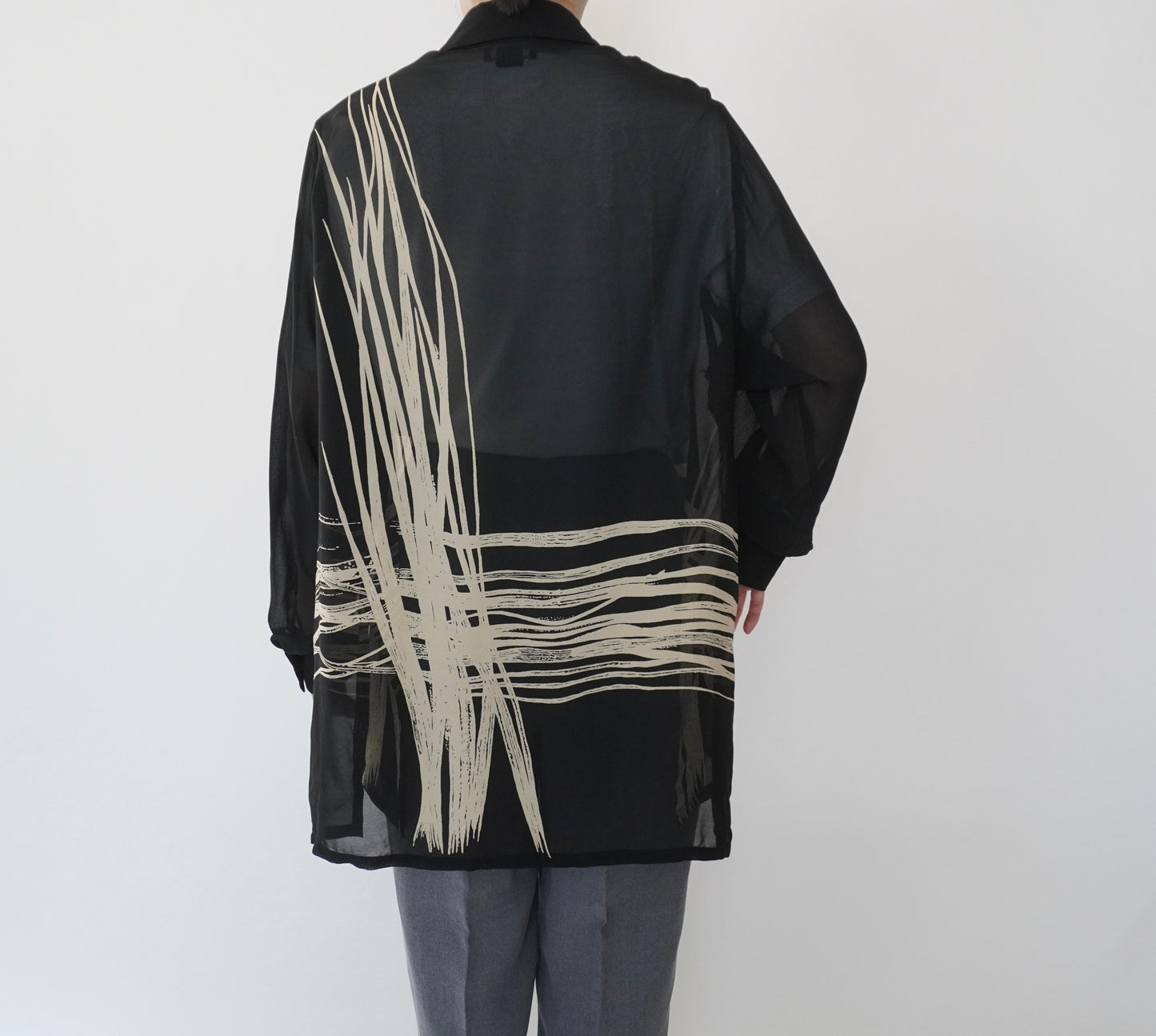90s Pattern Sheer Shirt