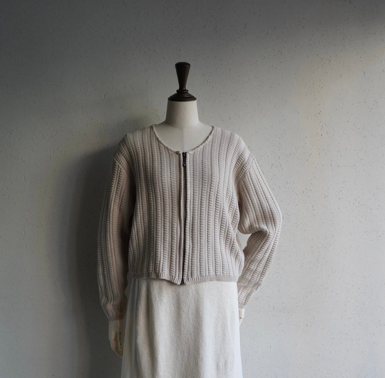 90s Zipped Cotton Top Made in Canada