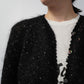 90s Black Design Knit Cardigan