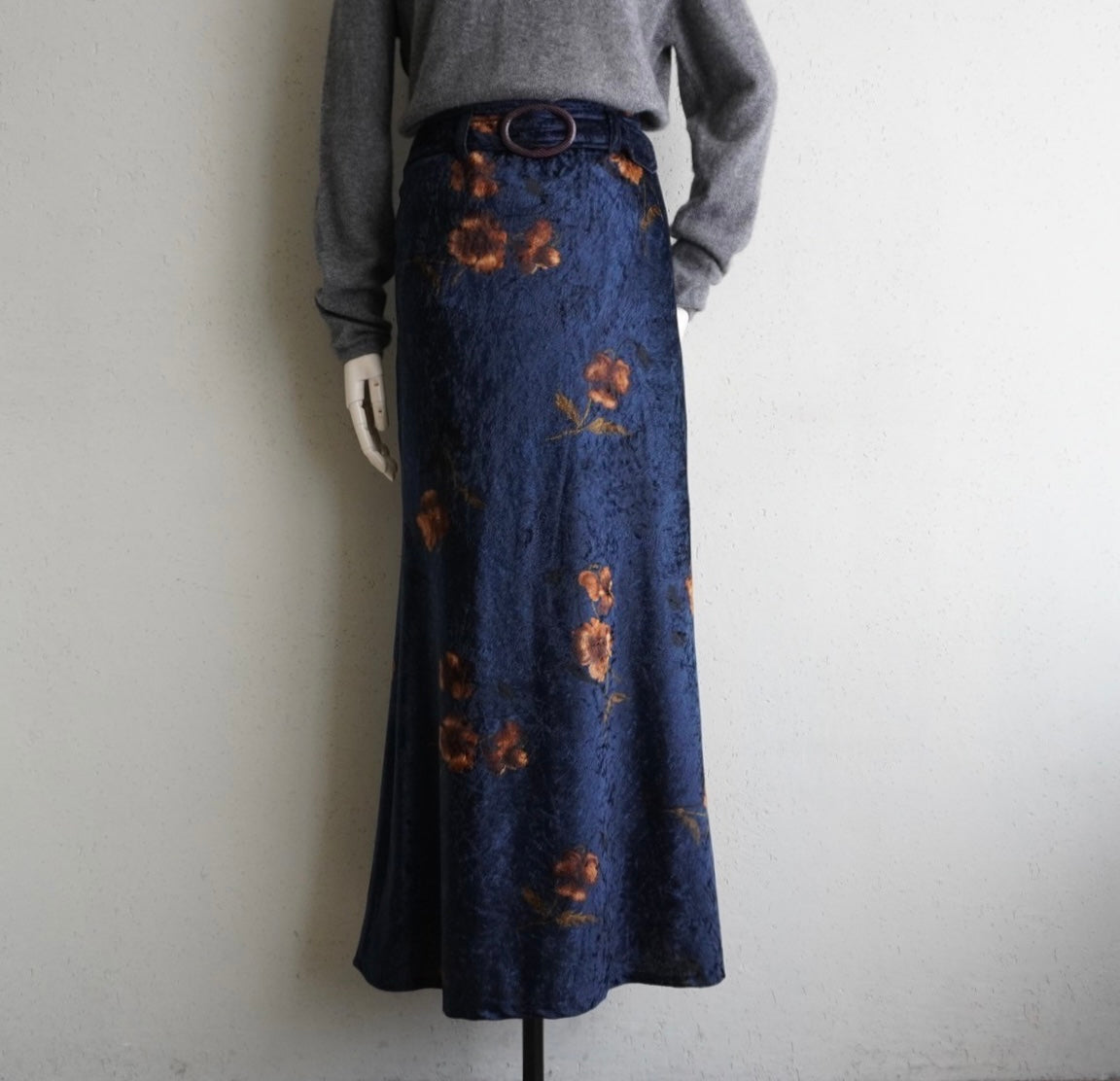 90s Printed Velor Skirt Made in Italy