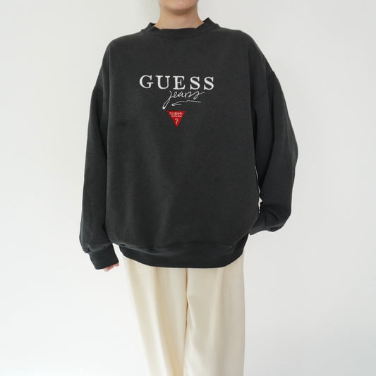 90s "GUESS" Embroidery Sweater Made in USA