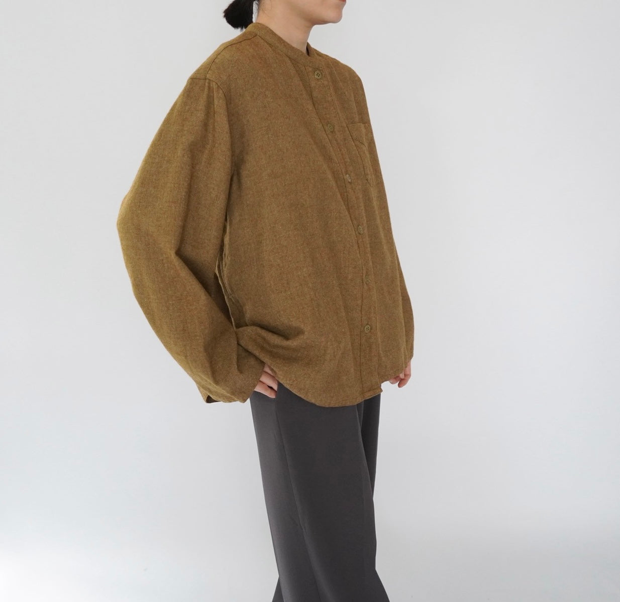 70s Wool×Cotton Design Shirt