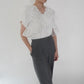 White Ruffle Top