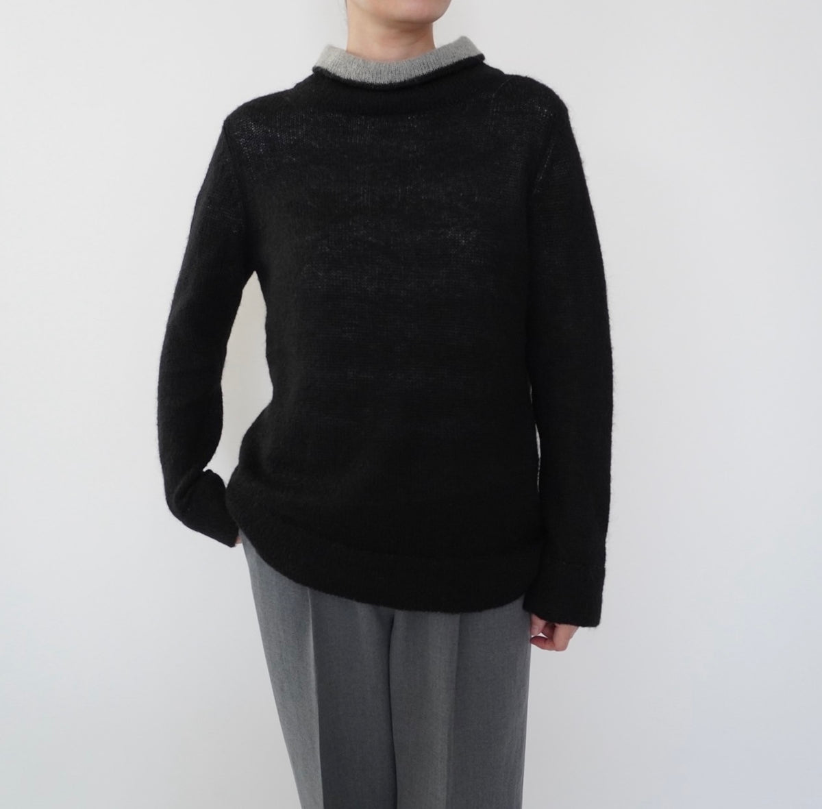 90s Black×Gray Knit