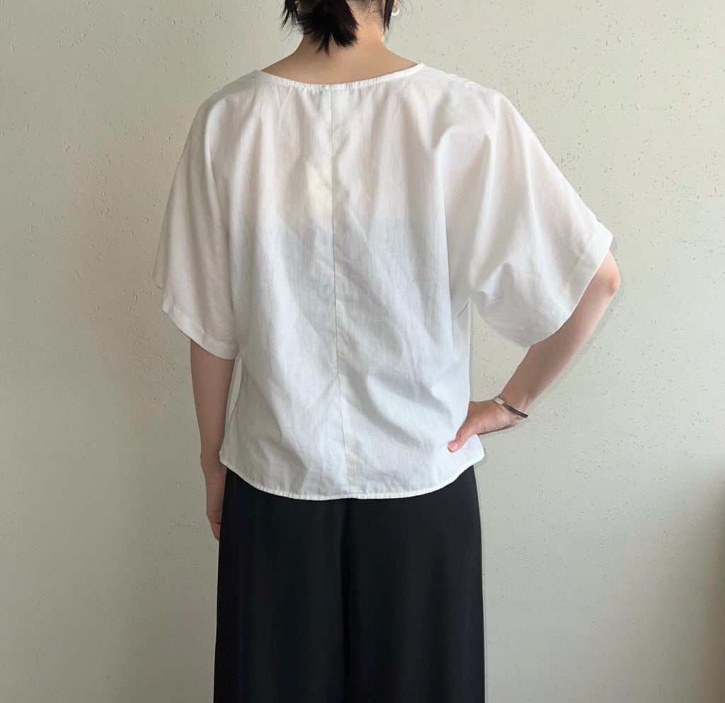 90s White Blouse Made in USA