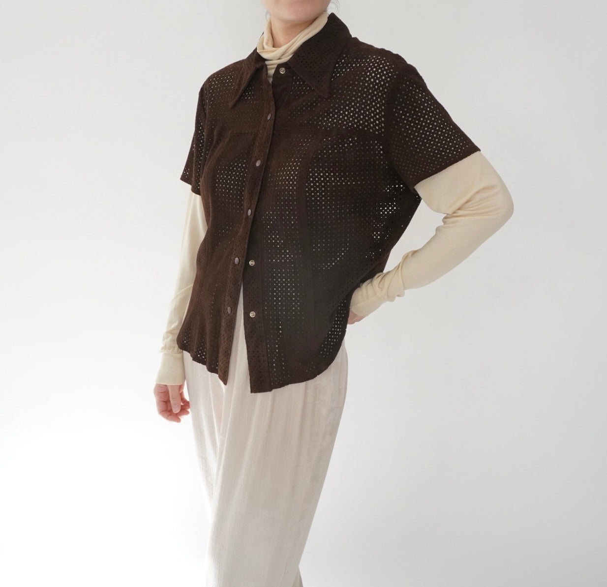 90s Suede Leather Shirt