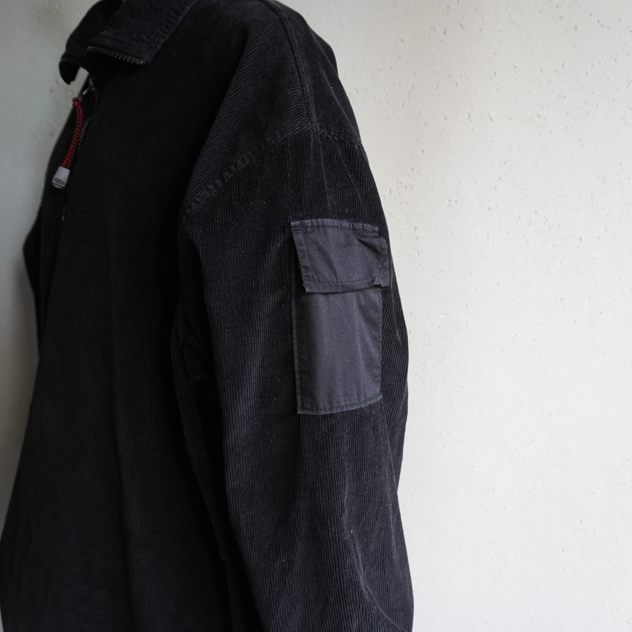 90s Half Zip Corduroy Top