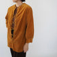 60s Lace Up Corduroy Top