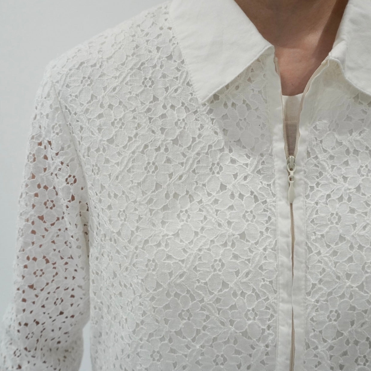 90s Cut Lace Shirt,Jacket Made in USA