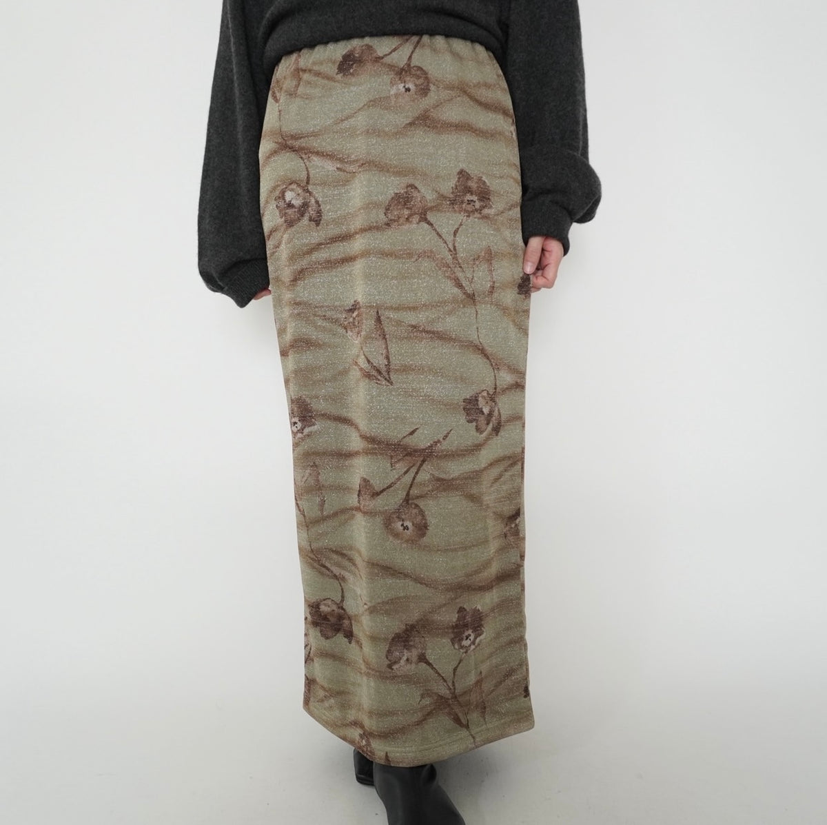 90s Flower Pattern Skirt  Made in USA